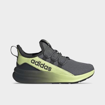 Girls' Little Kids' and Big Kids' adidas Lite Racer Adapt 8.0 Stretch Lace Casual Shoes - Part 2 - Carbon/Grey Five/Semi Frozen Lemon - Left shoe facing left. Outside of the shoe.