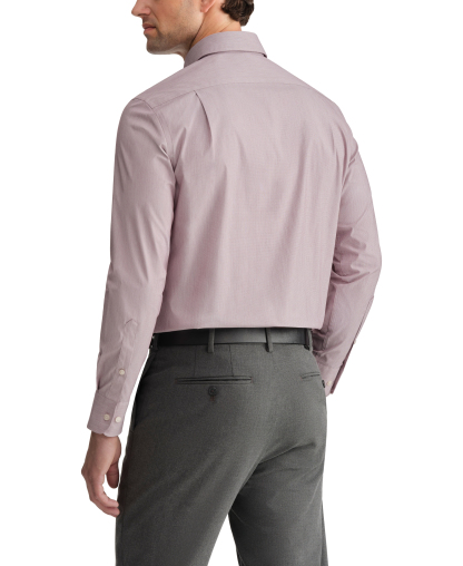 Tommy Hilfiger Men's Regular Fit Wrinkle Resistant Stretch Dress Shirt - Dusty Rose