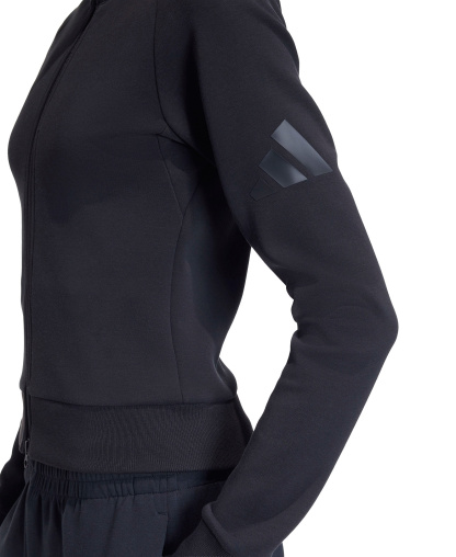 adidas Women's Soft Lux Slim Sportswear Track Jacket - Black