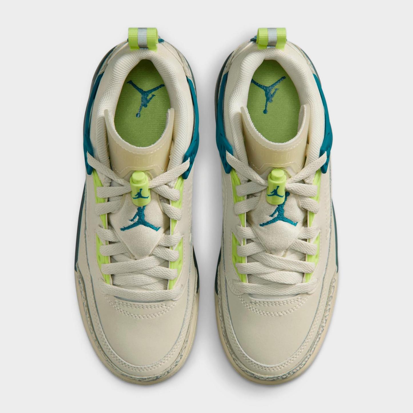Big Kids' Jordan Spizike Low Casual Shoes - Sea Glass/Dusty Sage/Light Lemon Twist/Green Abyss - Left shoe facing left. Outside of the shoe. - view 5