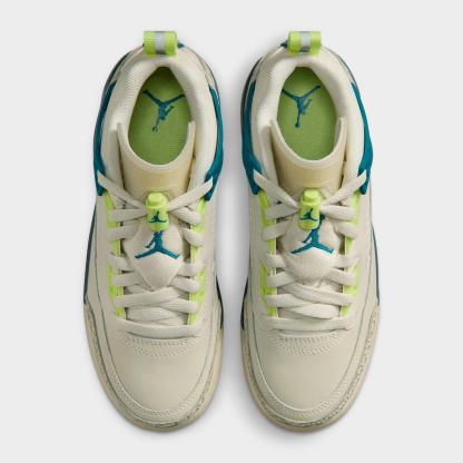 Big Kids' Jordan Spizike Low Casual Shoes - Sea Glass/Dusty Sage/Light Lemon Twist/Green Abyss - Left shoe facing left. Outside of the shoe. - view 5