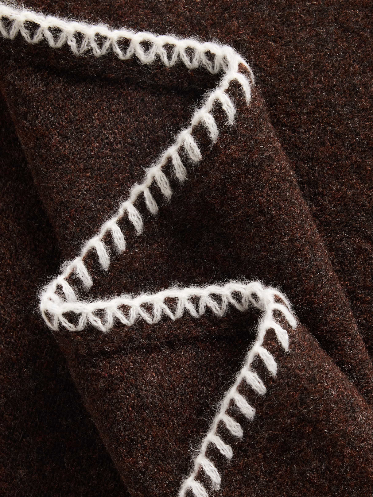 CashSoft Whipstitch Bandana Scarf - Terra brown