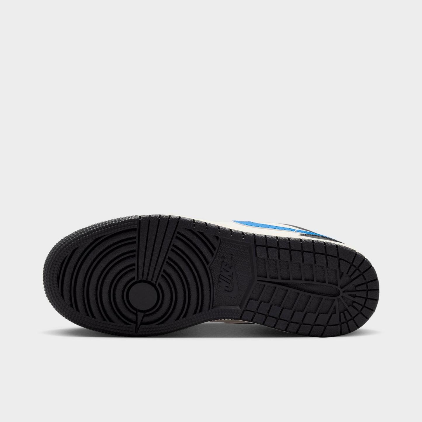 Big Kids' Air Jordan Retro 1 Low Casual Shoes - Phantom/Sail/Off Noir - view 6