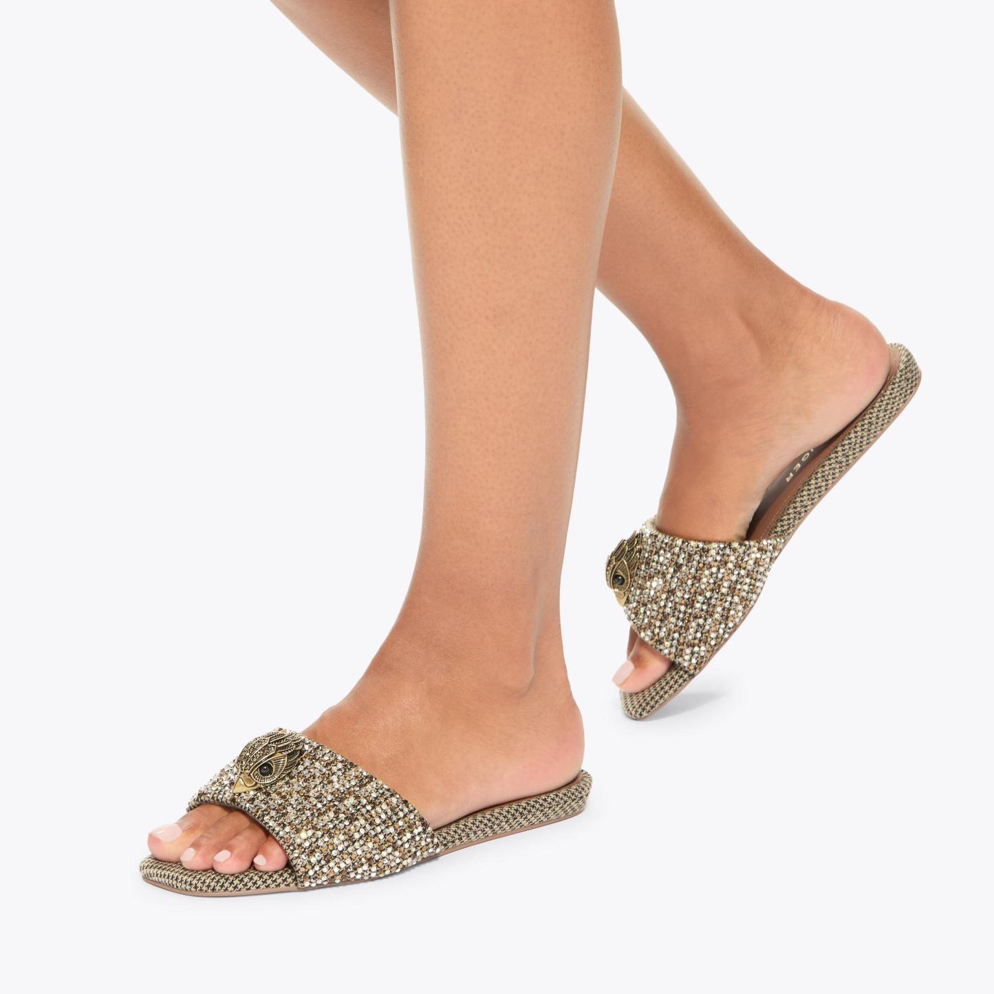 Kurt Geiger London Kensington Flat Sandal - Beige - view 2