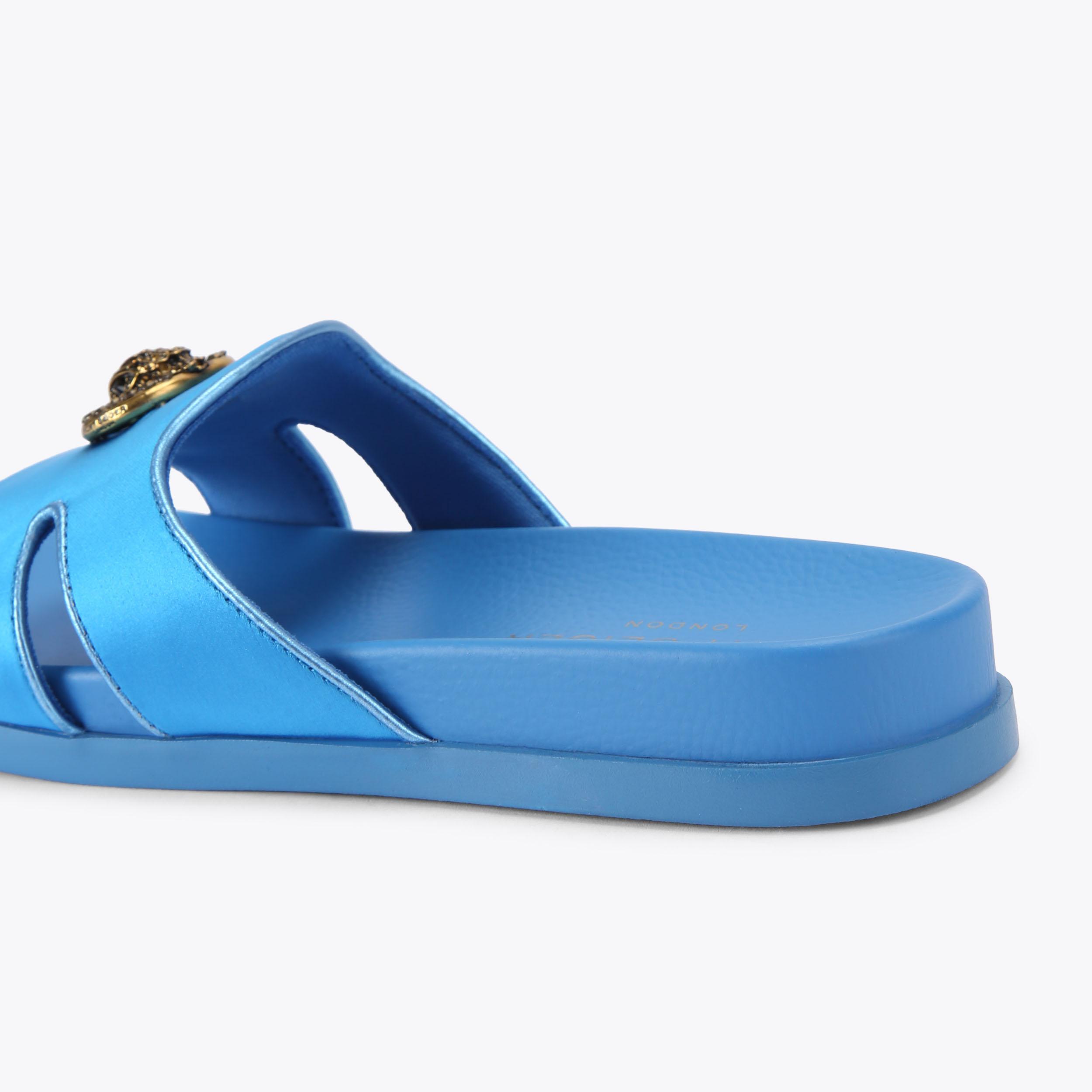 Kurt Geiger London Chelsea Cut Out Slide - Blue - view 4