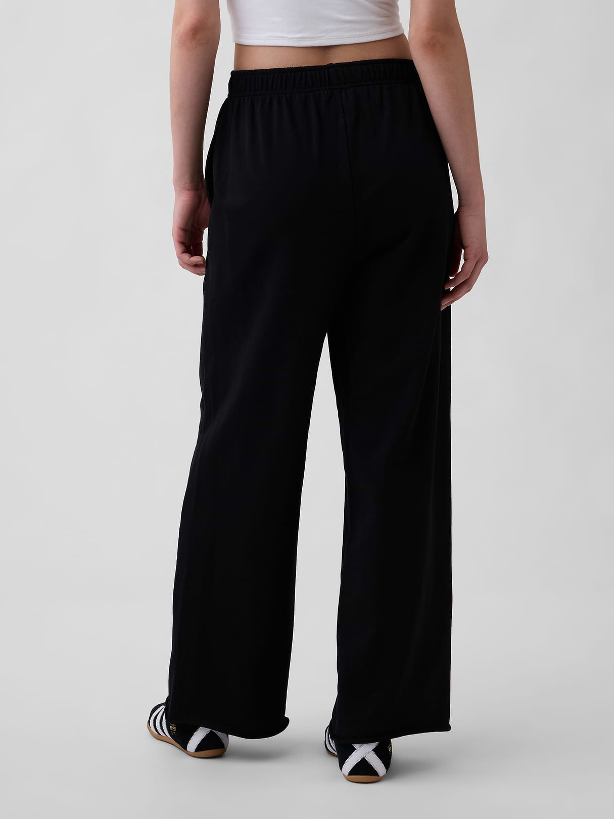 Mid Rise VintageSoft Terry Loose Sweatpants - True black