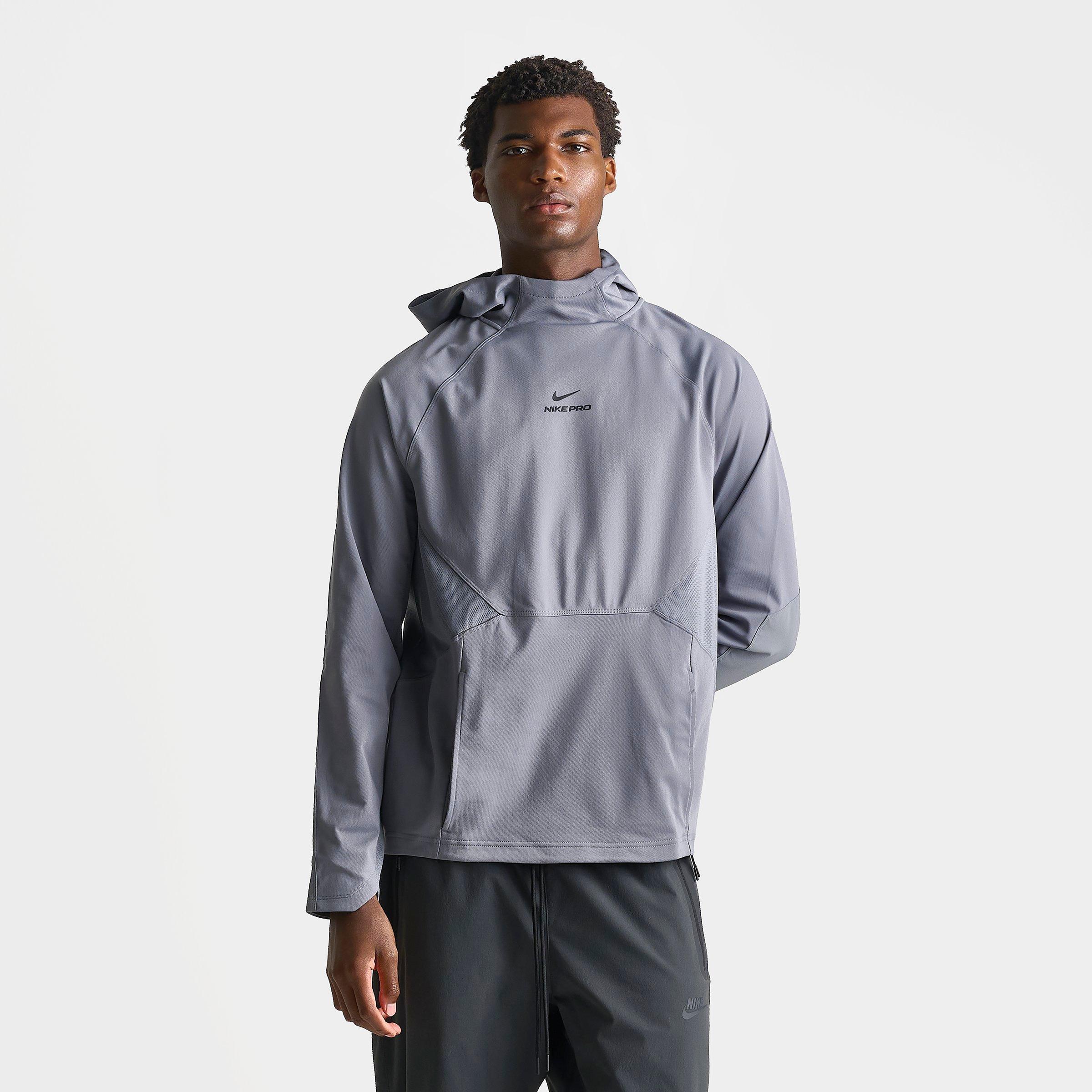 Men's Nithtke Pro Dri-FIT Mid-Layer Pullover Training Hoodie - Smoke Grey/Black