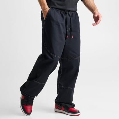Men's Jordan Brooklyn Chino Pants - Black/University Red - view 3