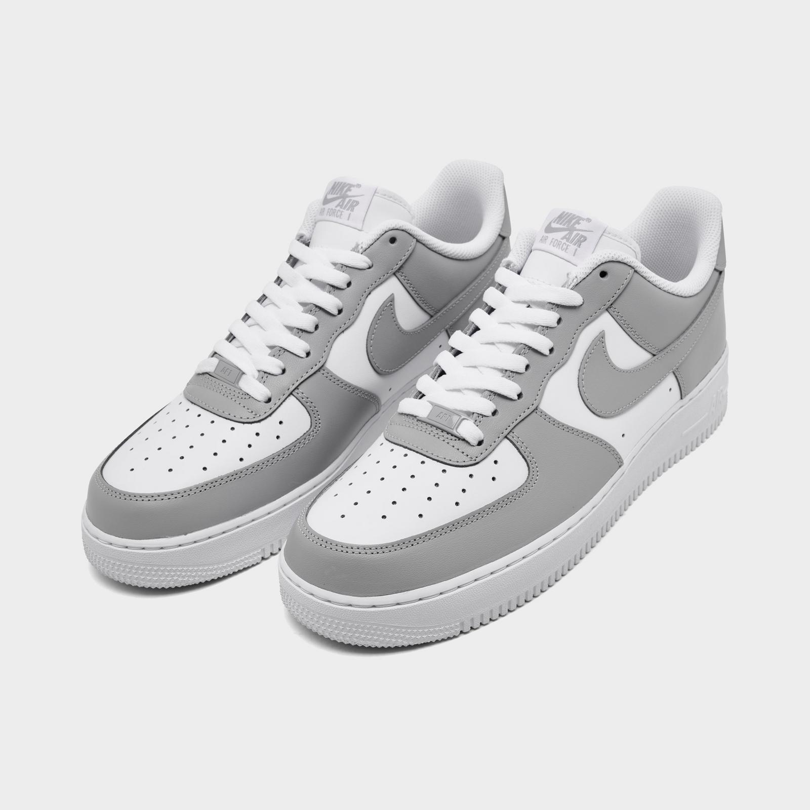 Men's Nike Air Force 1 '07 Low Casual Shoes - White/White/Light Smoke Grey/Light Smoke Grey