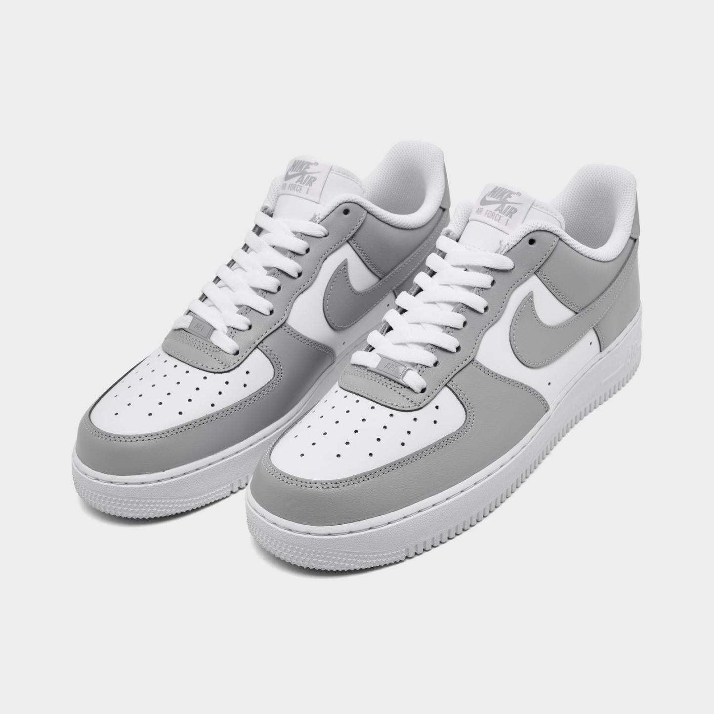 Men's Nike Air Force 1 '07 Low Casual Shoes - White/White/Light Smoke Grey/Light Smoke Grey