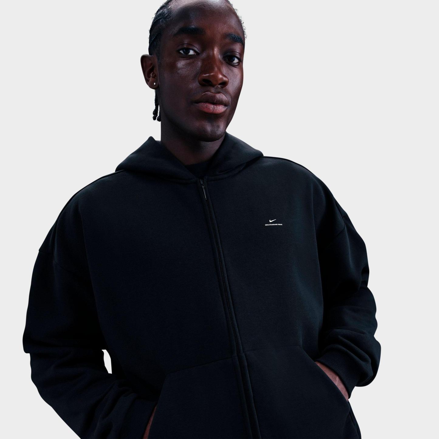 Men's Nithtke Standard Issue Therma-FIT Full-Zip Basketball Hoodie - Black/Pale Ivory