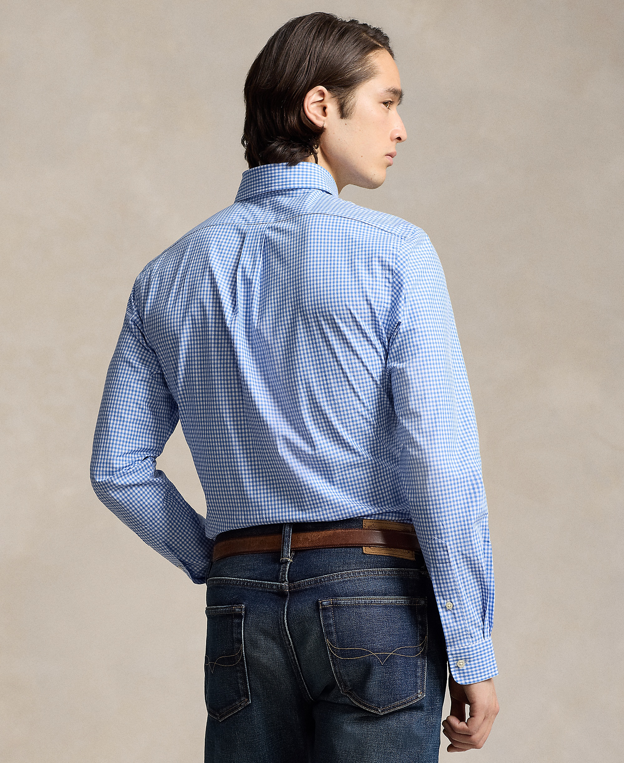 Polo Ralph Lauren Men's Stretch Poplin Shirt - Blue/White Check