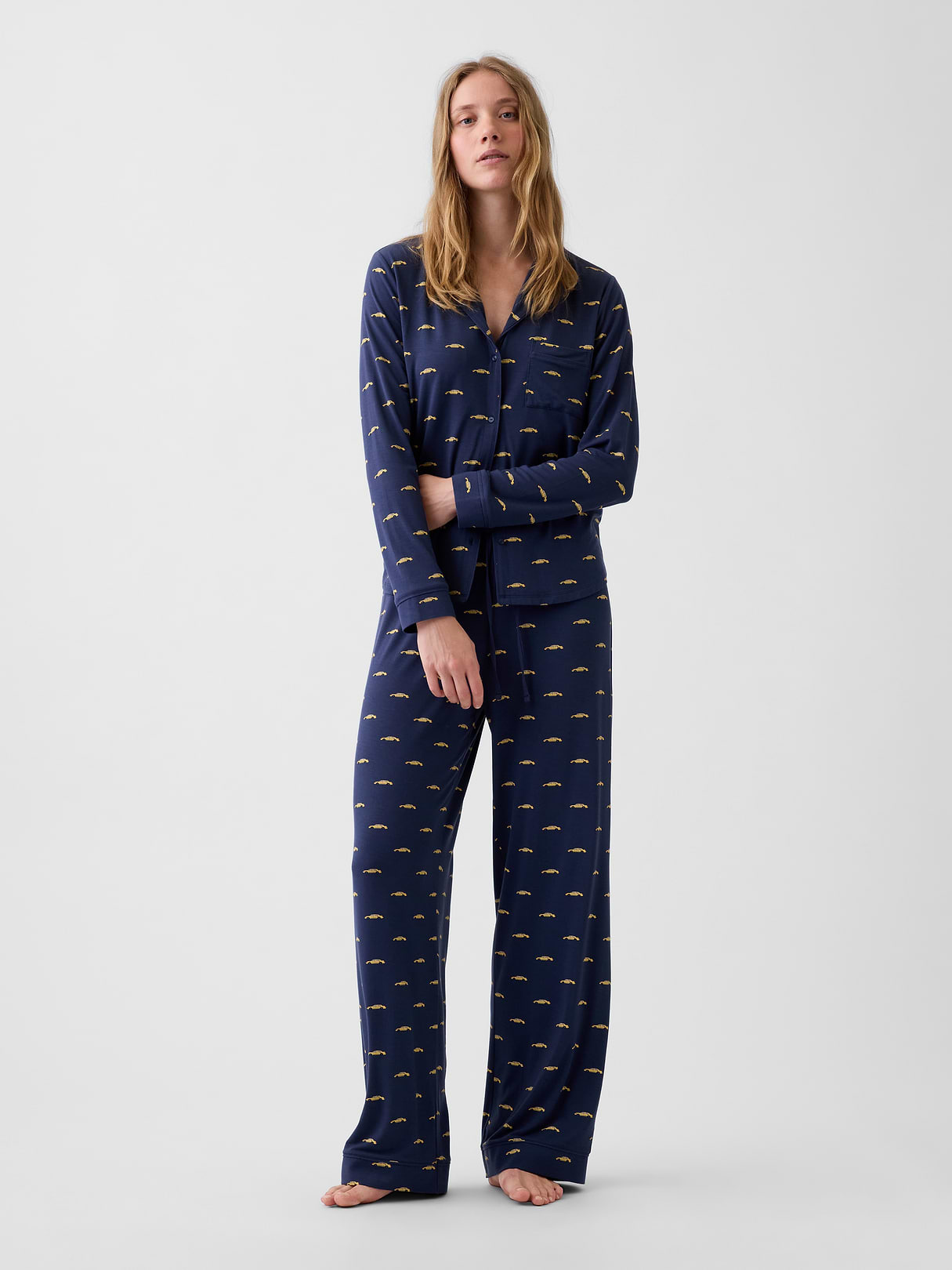 SoftMade Modal PJ Pants - Blue taxi print