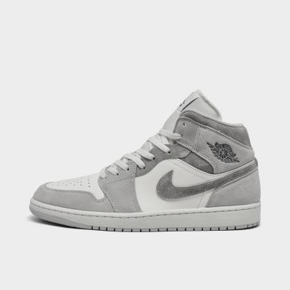 Men's Air Jordan Retro 1 Mid SE Casual Shoes - Neutral Grey/Sail/Smoke Grey - view 1