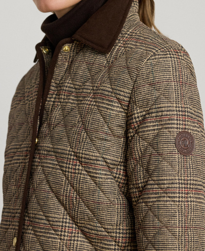Lauren Ralph Lauren Women's Diamond-Quilted Coat, Created for Macy's - Heritage Plaid