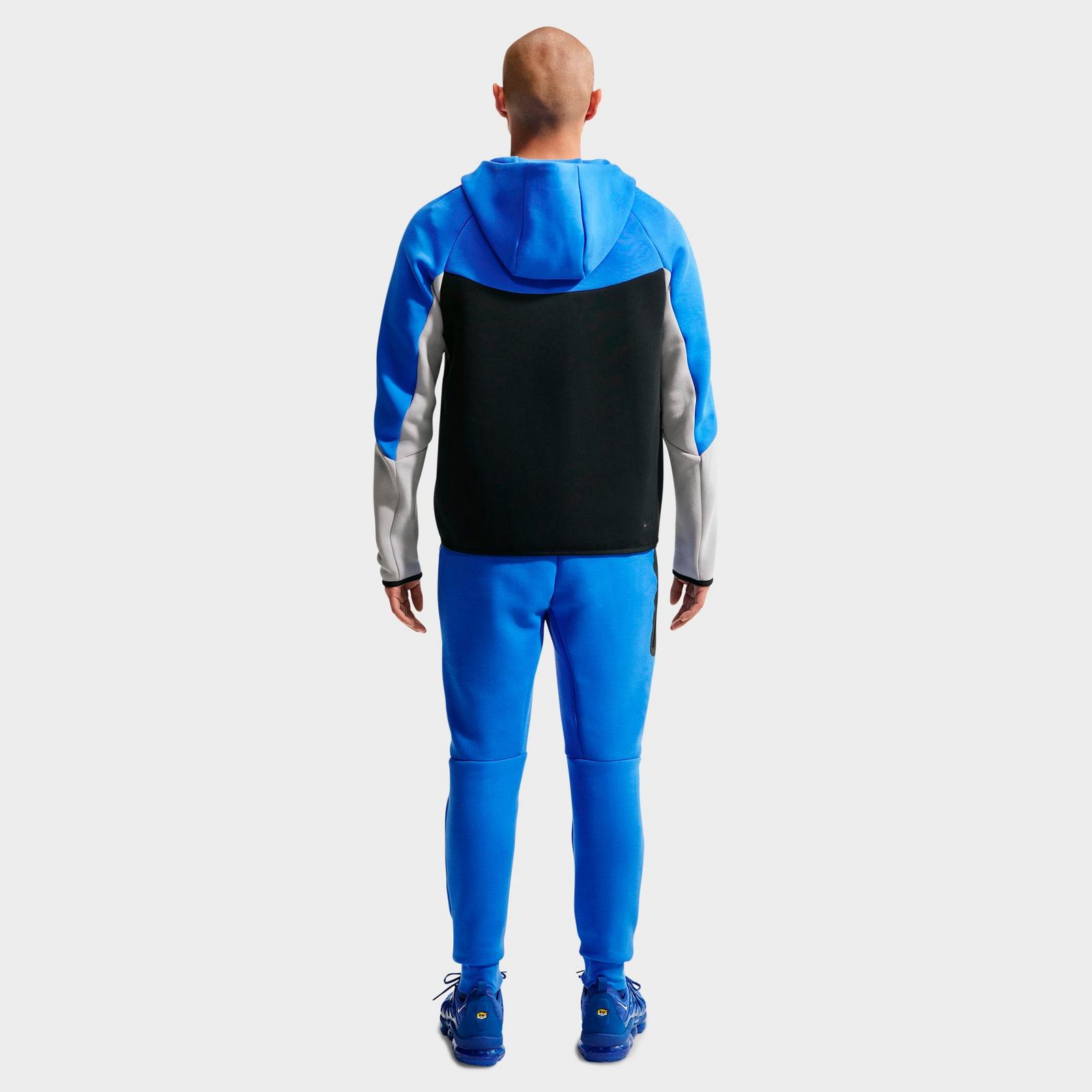 Men's Nike Tech Fleece Windrunner Full-Zip Hoodie - Obsidian/Black (HV0949-453)