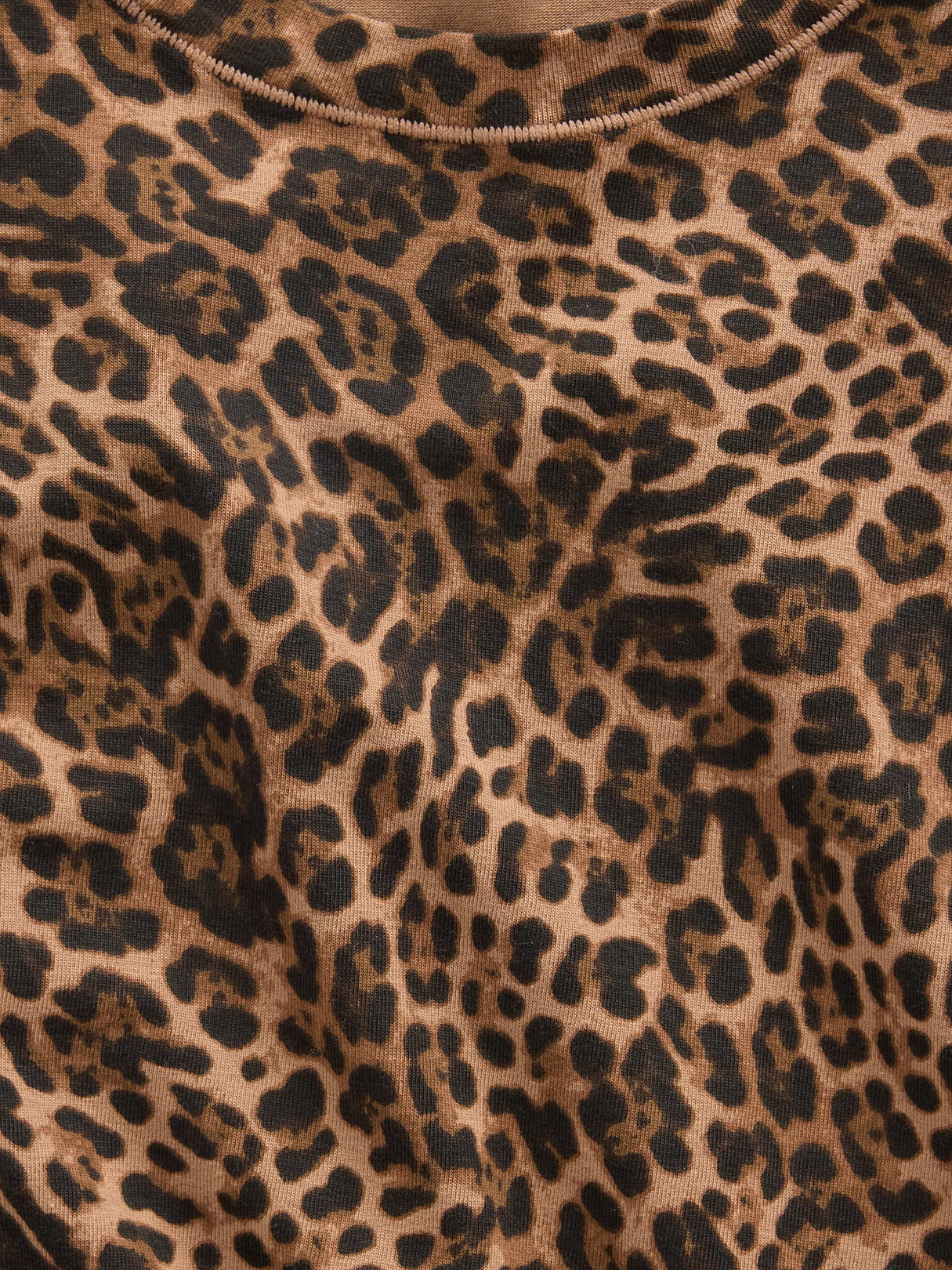CloseKnit Jersey T-Shirt - Brown leopard print