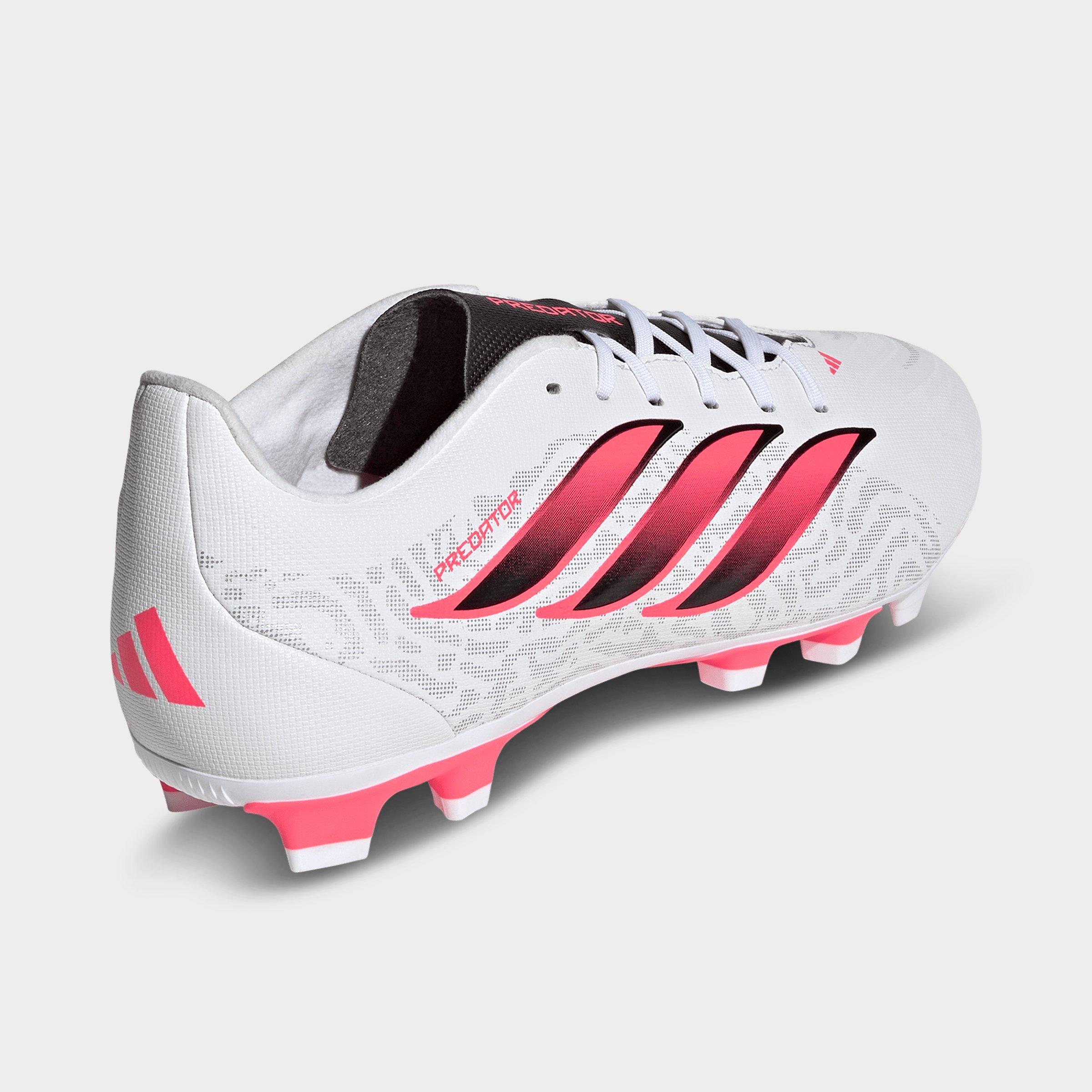 Men's adidas Predator Club Fold-Over Tongue Firm Ground/Multi Ground Soccer Cleats - Cloud White/Solar Turbo/Core Black (IH2111-100) - Back view