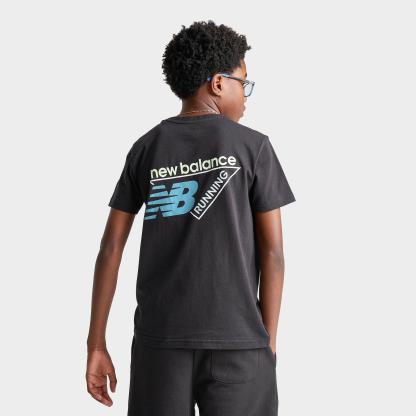 Big Kids' New Balance Running Triangle T-Shirt - Caviar - view 1