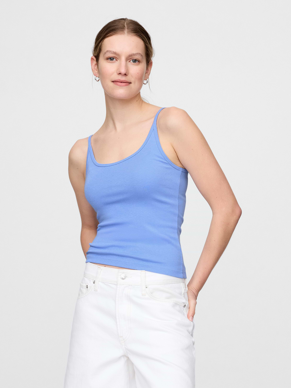 Modern Crop Cami - Shirting blue