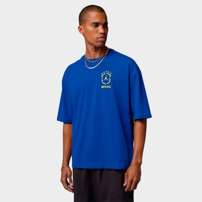 Men's Jordan 85 Brazil 5 Star Graphic Oversized T-Shirt - Old Royal - view 1