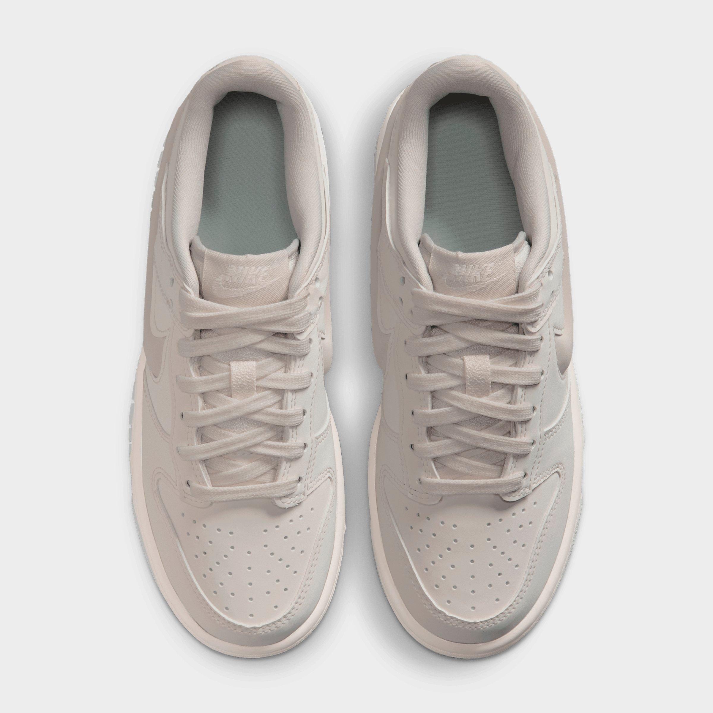 Big Kids' Nithtke Dunk Low LV8 Casual Shoes - Sail/Coconut Milk/Light Silver/Light Bone - Top view