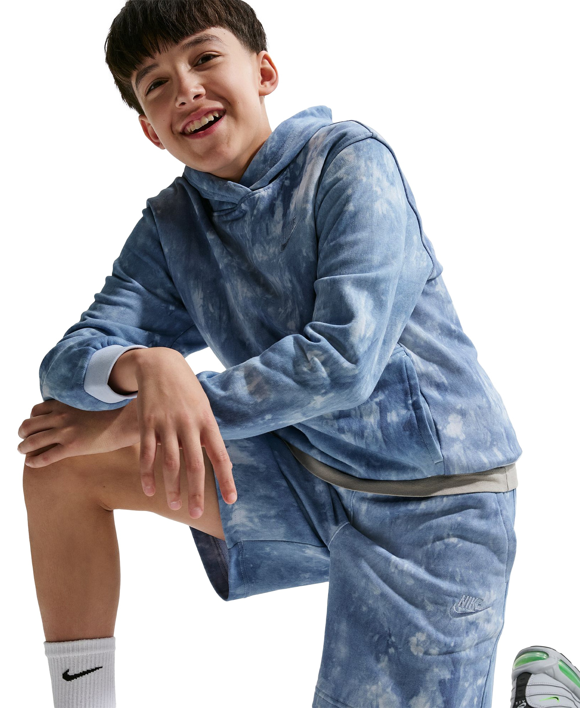 Nike Boys' and Girls' Sportswear Club 8-20 French Terry Shorts - Hydrogen Blue/Work Blue