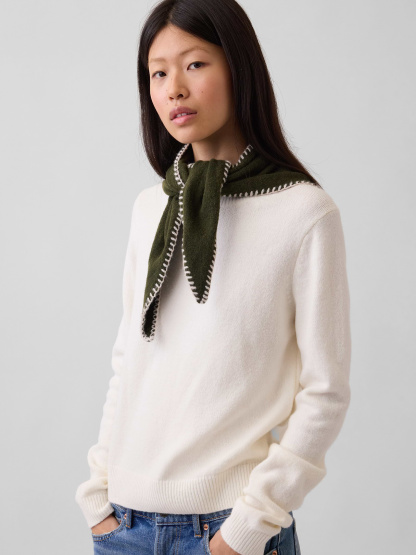 CashSoft Whipstitch Bandana Scarf - Bamboo
