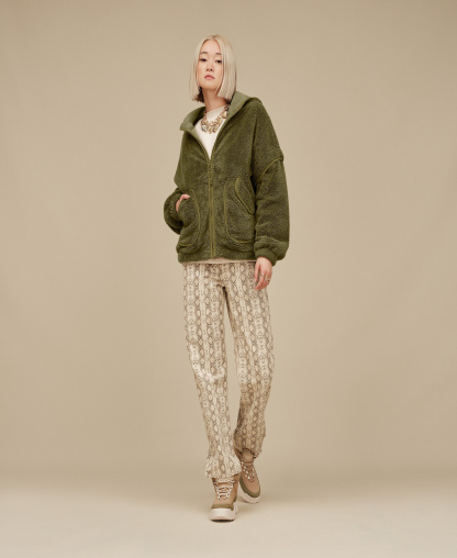 UGG® Women's Mariella Fluff Zip Hoodie - Burnt Olive
