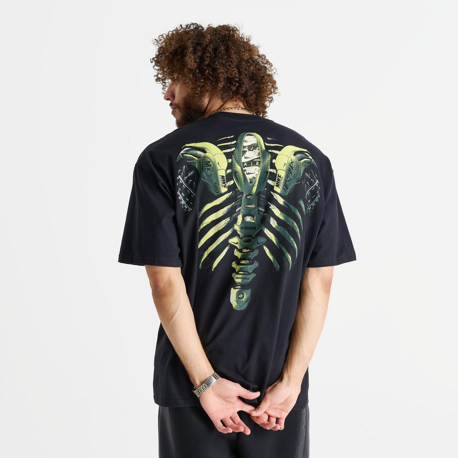 Men's Nike Sportswear Anatomy of Air Graphic T-Shirt - Black/Volt