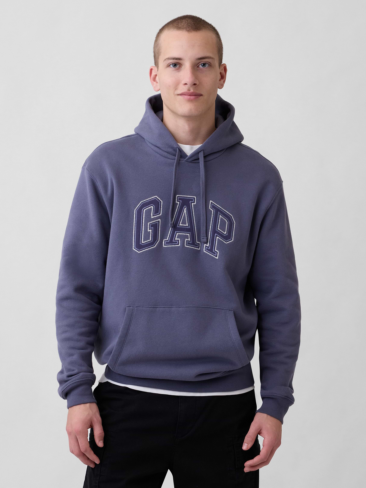 Adult VintageSoft Arch Logo Hoodie - Storm blue