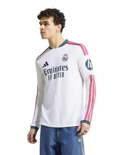 adidas Men's White Real Madrid 2026/27 Home Replica Long Sleeve Jersey - White