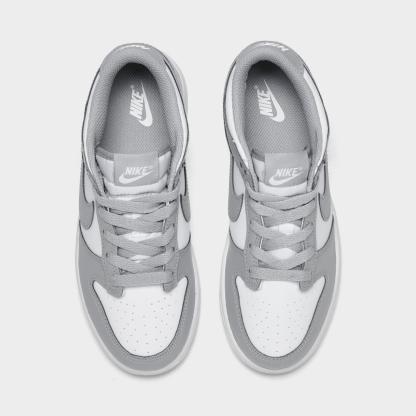 Little Kids' Nike Dunk Low Casual Shoes - White/Light Smoke Grey