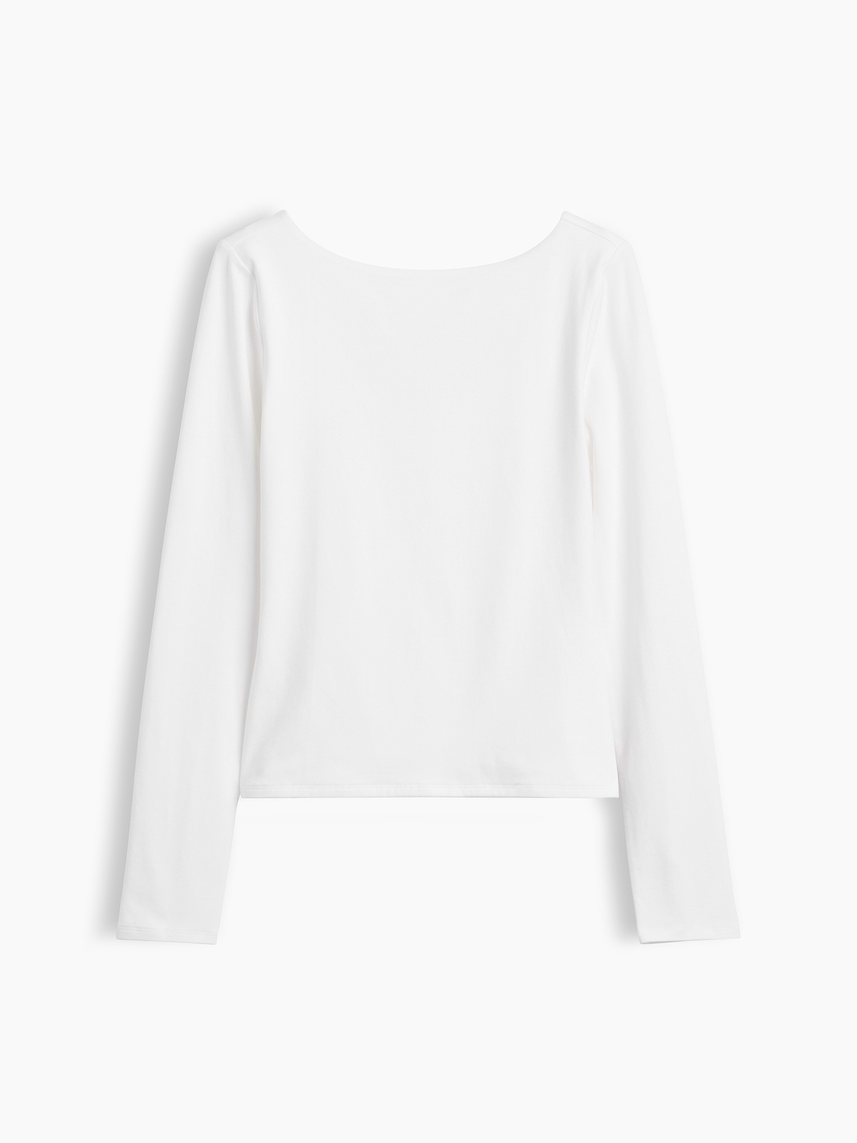 CloseKnit Jersey Scoop-Back T-Shirt - Fresh white