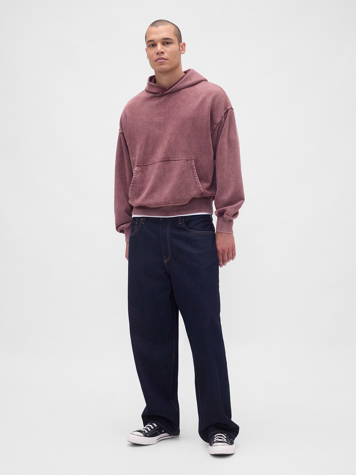 Adult Heavyweight Oversized Hoodie - DARK MAROON