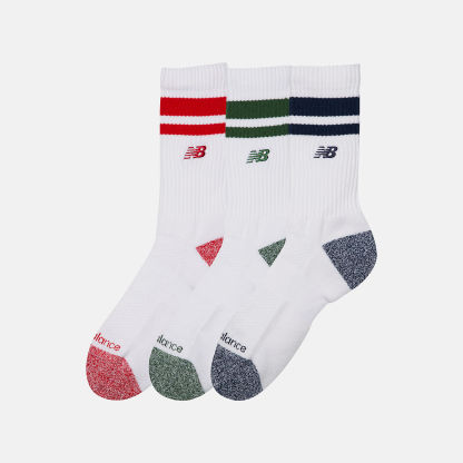 New Balance Active Premium Stripe Crew Socks 3 Pack, LAS35210AS1