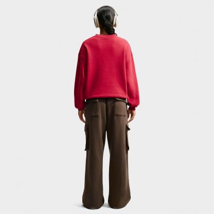 Women's Nithtke Studio Fleece Medium-Weight High-Rise Oversized Cargo Pants - Dark Hazel/Sail
