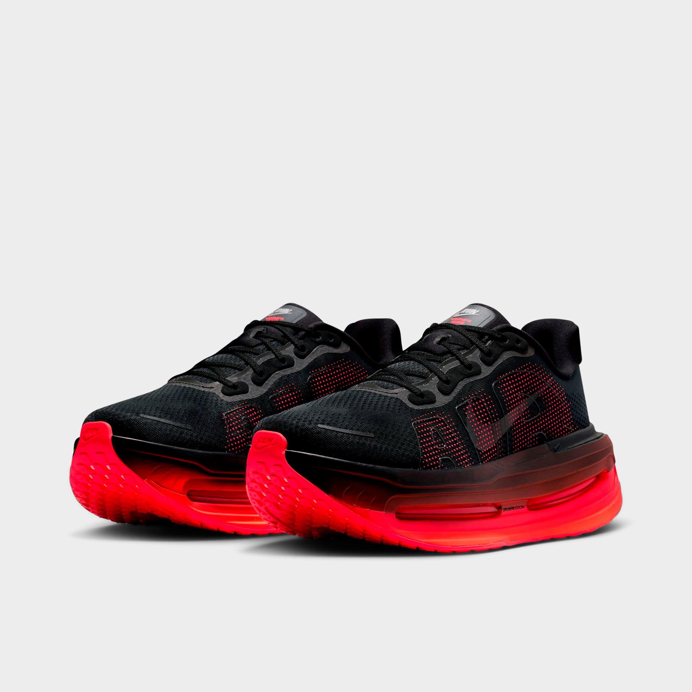 Men's Nithtke Vomero Premium Running Shoes - Black/Black/Bright Crimson - Both shoes facing left