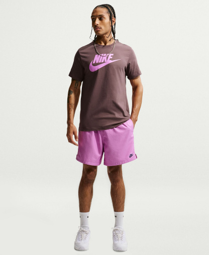 Nike Men's Club Flow Relaxed-Fit Drawstring Shorts - Lite Magenta/Midnight Navy