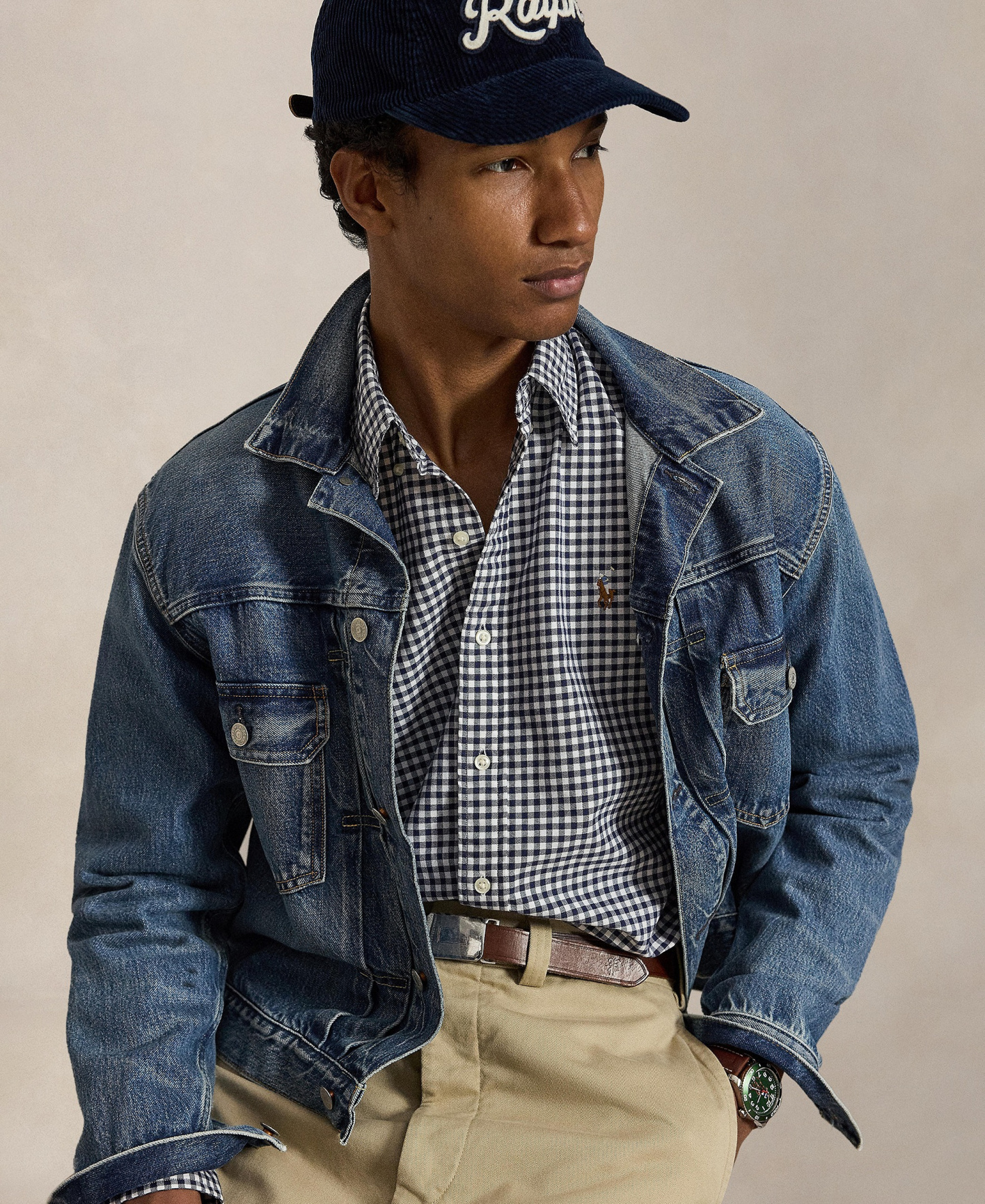 Polo Ralph Lauren Men's Classic-Fit Plaid Brushed Oxford Shirt - Navy White