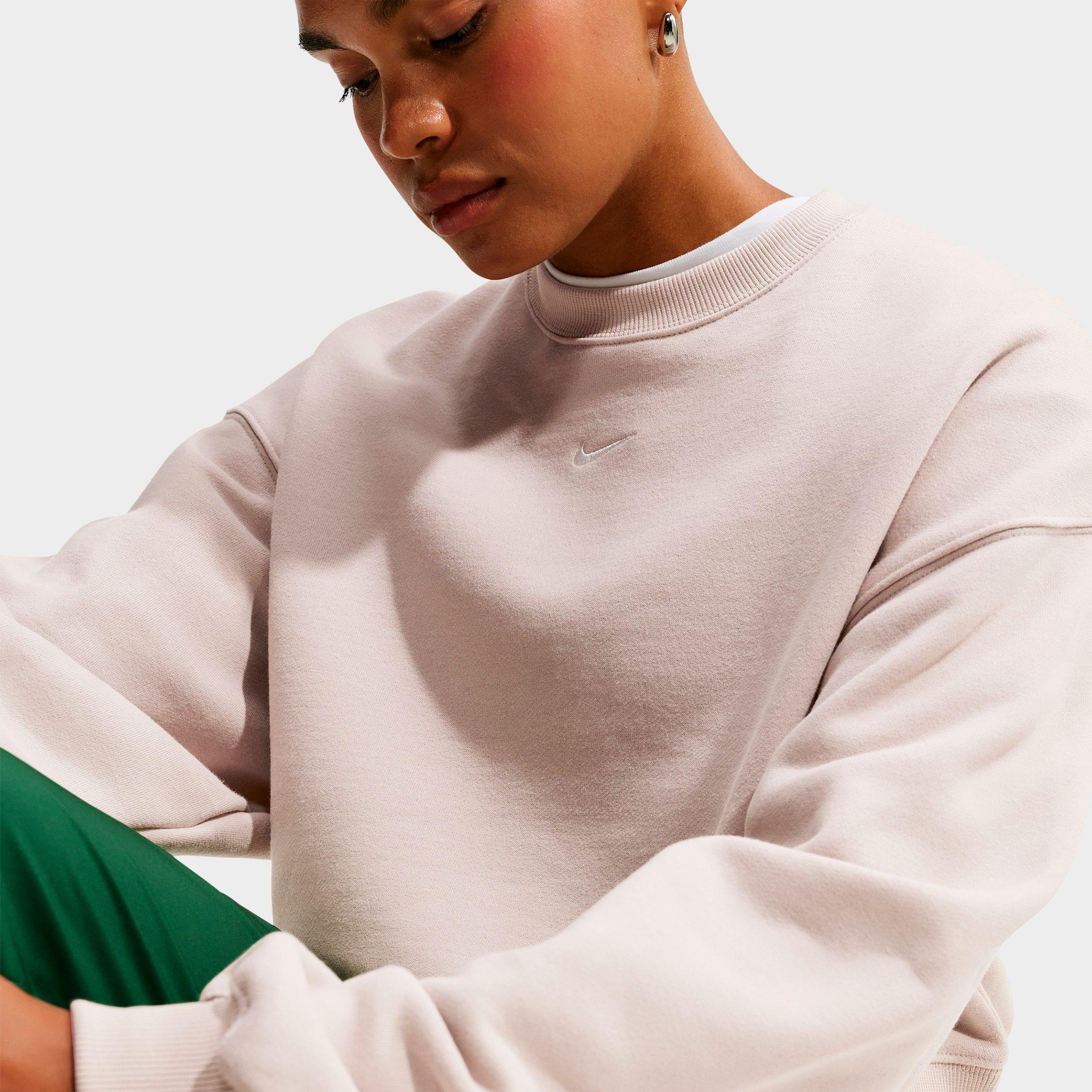 Women's Nithtke Studio Fleece Medium Weight Oversized Cropped Crewneck Sweatshirt - Cream II/Sail