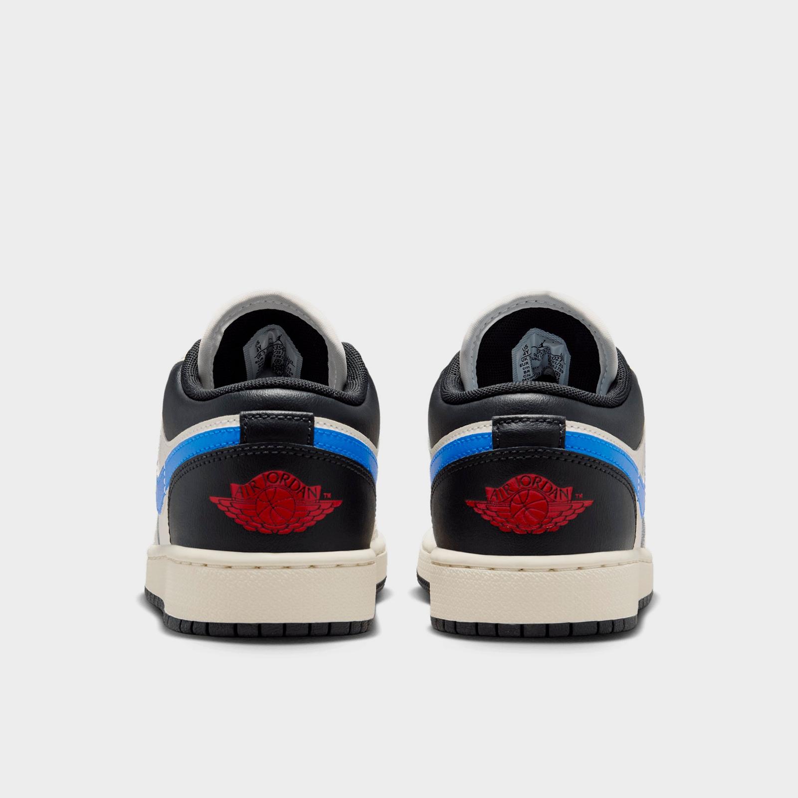 Big Kids' Air Jordan Retro 1 Low Casual Shoes - Phantom/Sail/Off Noir - view 4