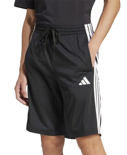 adidas Men's Three-Stripes 10" Tricot Shorts - Black/White