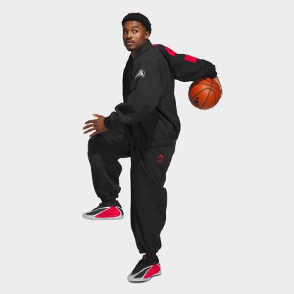 Men's adidas Anthony Edwards Foundation Track Jacket - Black/Pure Ruby
