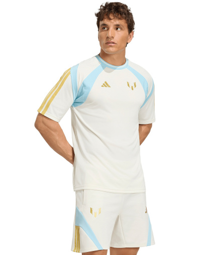 adidas Men's Messi House Tiro Crewneck T-Shirt - Off White