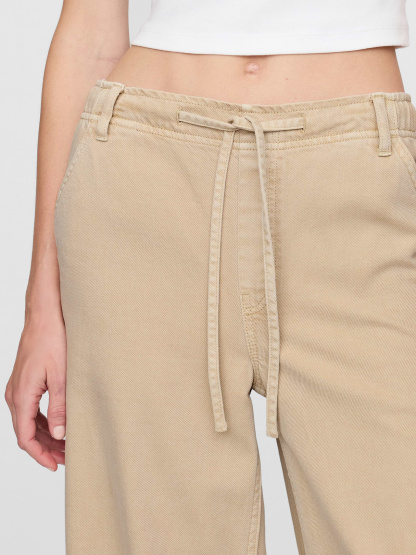 Mid Rise UltraSoft Easy Baggy Jeans - Bedrock beige