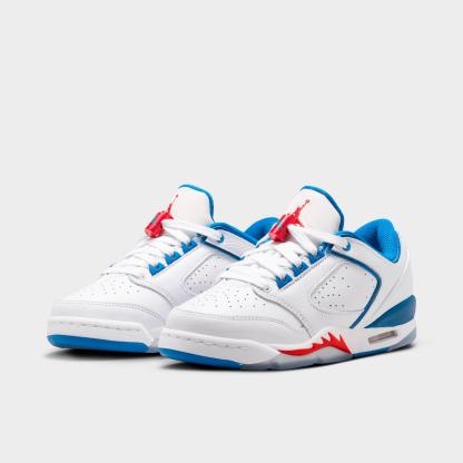 Big Kids' Jordan Sixty Plus Low Casual Shoes - White/True Blue/Varsity Red - view 2