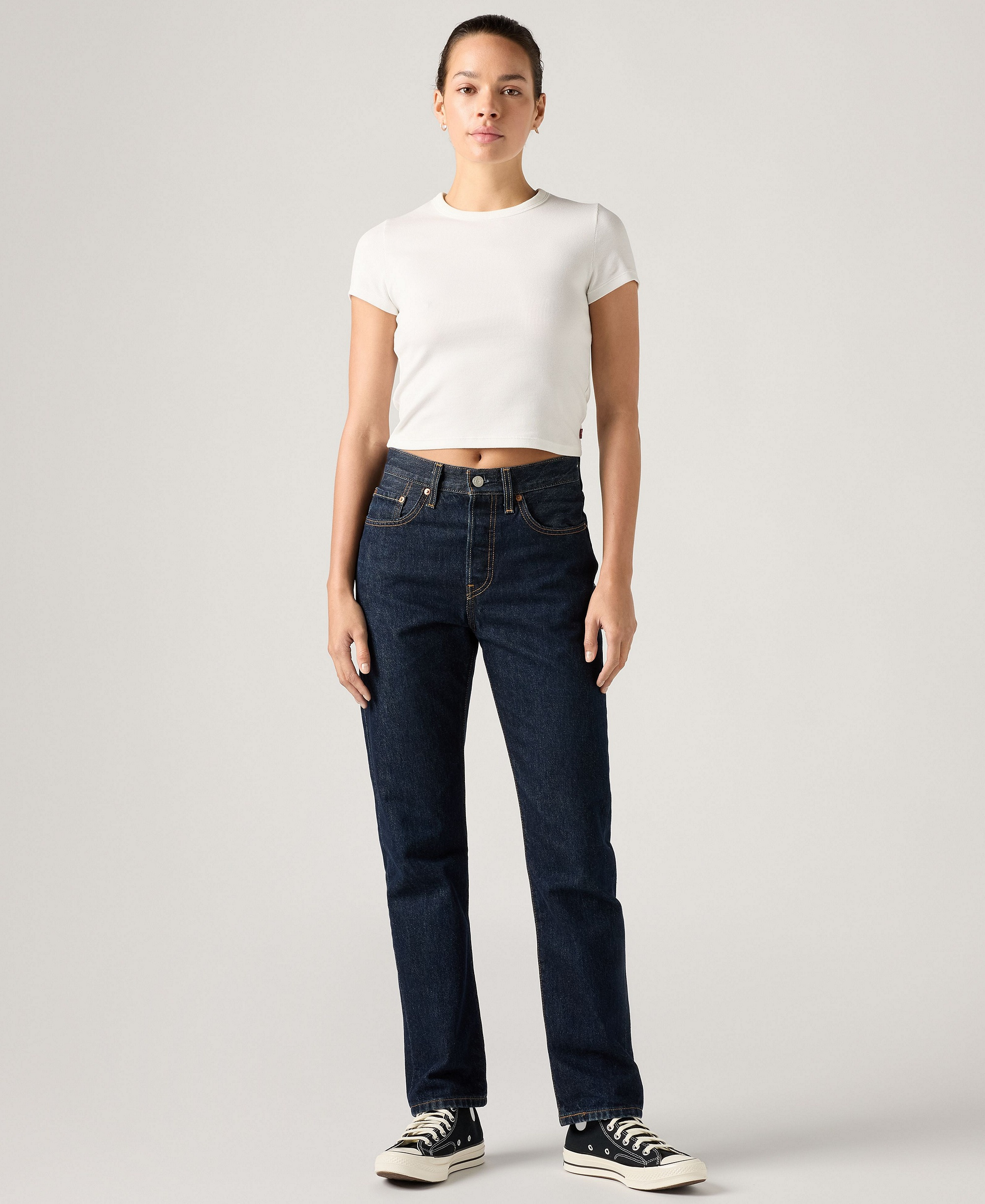 Levi's Women's 501 Original-Fit Straight-Leg Jeans - Deep Breath T3