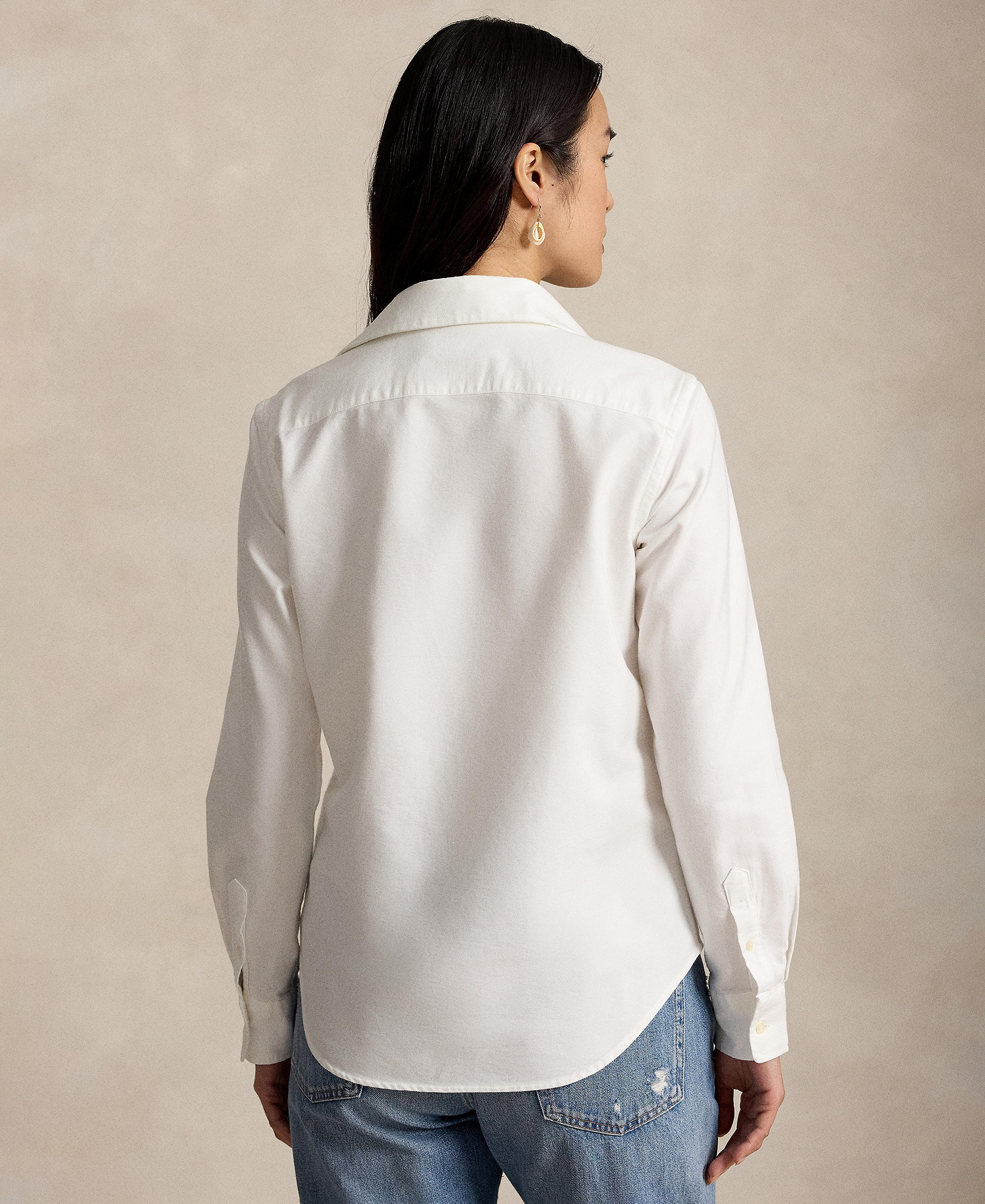 Polo Ralph Lauren Women's Slim-Fit Oxford Shirt - White
