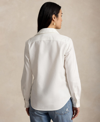 Polo Ralph Lauren Women's Slim-Fit Oxford Shirt - White